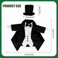 thumbnail image 5 of Elegant Formal Porch Goose Outfit - Black Tuxedo Set (Built-in Vest & Bow Tie) + Matching Top Hat, Soft Gentle Fabric, Ideal for Porches, Wedding Decor, Patios & Gardens, 5 of 6
