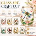 thumbnail image 6 of 2026 Garden Hummingbird Morning Bliss Glass Tea Cup,Hummingbird Floral Clear Embossed Glass Cup,14 oz Nature Bird Flower Mug forHot & Cold Drinks,Gift for Mom Women Bird Lovers Tea Lovers, 6 of 8