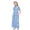 Blue C, variant on Girls Short Sleeve Maxi Dress Teens Fashion Print Loose Flowy Dress Summer Beach Boho Tshirt with Pockets Size 4-14 Y