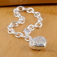 thumbnail image 4 of BuleStore Bangle Chain Bracelet New Women Jewelry Sterling Silver Charm, 4 of 5