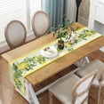 thumbnail image 4 of Spring Summer Lemon Table Runner, Fruits Kitchen Dining Table Decoration for Holidays, Yellow Lemons Leaves Flowers Farmhouse Table Decor Runners, 13X60IN, 4 of 5