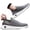 Grey, variant on NOKIO Mens Hiking Sneakers S𝗅ip On Elastic Strap Sport Shoes Comfortable Soft Sole Running Shoes Breathable Knit Non-S𝗅ip Athlet𝗂c Shoes Wide Width Casual Walking Shoes for Back to College