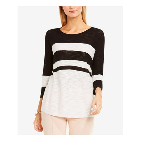 UPC 039373900990 product image for VINCE CAMUTO $79 Womens New 1411 Black Striped 3/4 Sleeve Sweater S B+B | upcitemdb.com