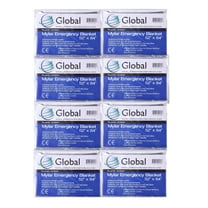 Emergency Mylar Thermal Blankets - Space Fire Blanket Survival Kit Camping Blanket (8-Pack). Perfect for Outdoors, Hiking, Survival, Bug Out Bag，Marathons, or First Aid