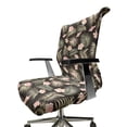 thumbnail image 6 of Ambesonne Palm Office Chair Cover Stretchable High Back, Tropical Flora on Exotic Leaf, Charcoal Grey Blush, 6 of 6