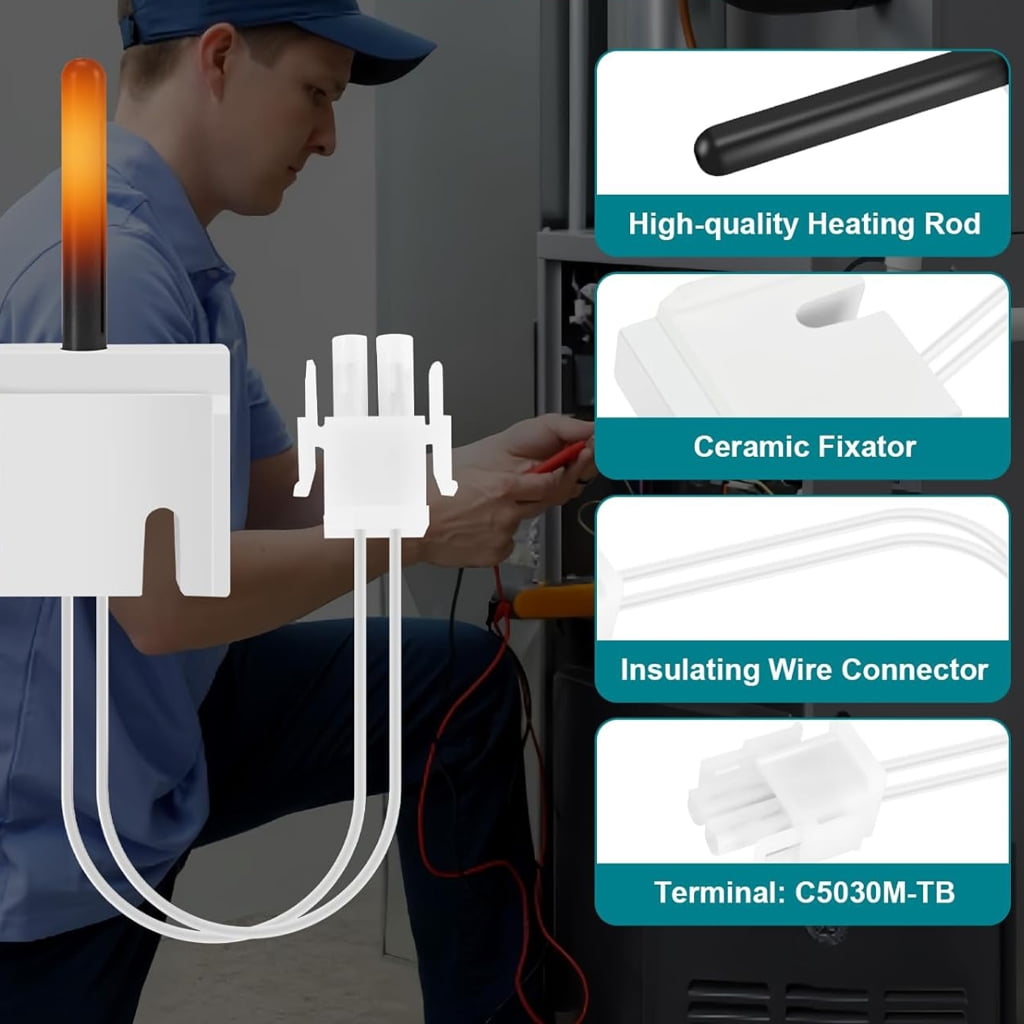 Upgraded 768A-845 Furnaces Hot Surfaces Ignitor for Gas Cooktops Easy to Install