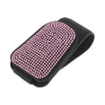 thumbnail image 1 of Clip para gafas de sol de coche Unique Bargains, magnético, universal, soporte para gafas de sol en el parasol, cuero PU, strass, rosa, 8.5x5cm, 1 pieza, 1 of 1