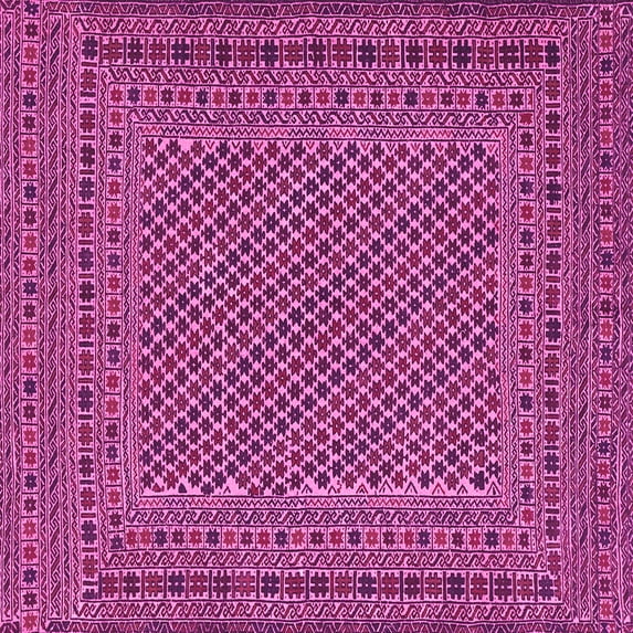 Ahgly Company Indoor Square Persian Pink Traditional Area Rugs, 5' Square