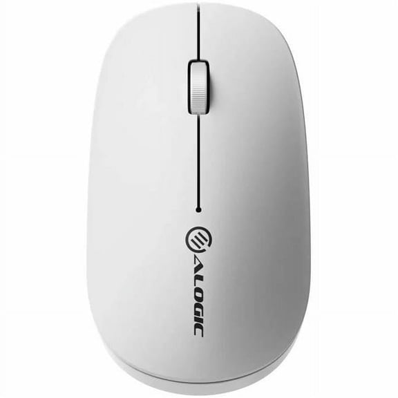 Alogic USB-C Rechargeable Wireless Bluetooth Mouse (White) - Bluetooth wireless keyboard with a compact design, ideal for laptops, tablets, and desktops. Features silent typing and long battery life.