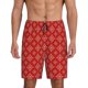 thumbnail image 1 of Balery Red White Snowflakes Pantalones cortos de pijama de punto de algodón para hombre con cinturilla y bolsillos-Medium, 1 of 6
