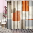 thumbnail image 2 of Shower Curtain Sets Bathroom with 12 Hooks, Beige Orange Painting Grey, Bath Decor Gray Contemporary Brown Tan Waterproof Polyester Fabric Curtain for Bath Decor 72"W x 72"L (Pack of 1), 2 of 6