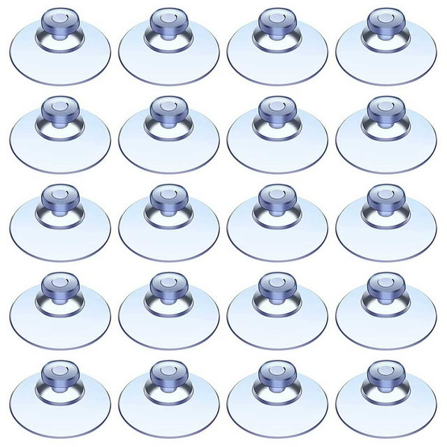 Cateissary Pack of 20 Transparent Mushroom Head Hanging Tabletop PVC Mirror Cups Waterproof Windshield Tool Suction Suckers Home 2cm Almacenamiento y organización del hogar Cateissary BFH000249-00