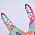 thumbnail image 5 of Gibobby Chaleco estampado con cuello en V para mujer con blusa sin mangas de verano con hebilla de metal(Verde de menta,XG), 5 of 5