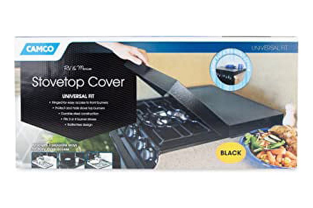 Camco 43554 Universal Fit RV Stove Top Cover Black