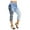 Blue, variant on Giftesty Pants for Women Clearance Women's Fashion Panel Denim Leggings Summer Capris Leggings Yoga Pants
