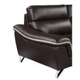 thumbnail image 6 of Titan Furnishings 69" Modern Leather Loveseat in Brown, 6 of 17
