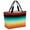 Yellow Black, variant on Burnt Orange Yellow Teal Ombre Beach Bag for Women, Large Breathable Mesh Beach Tote Bag, Modern Gradient Abstract Art Sandproof Lightweight Travel Bags for Vacation Picnic Swimming Pool