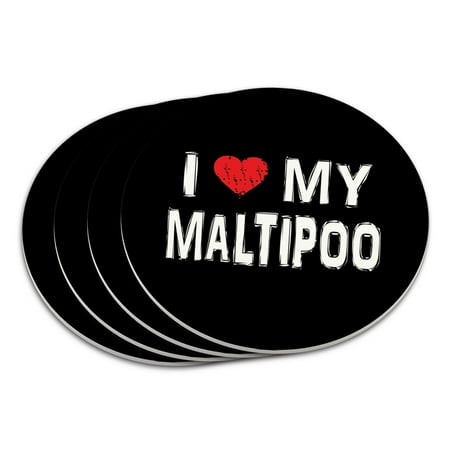 

I Love My Maltipoo Stylish Coaster Set