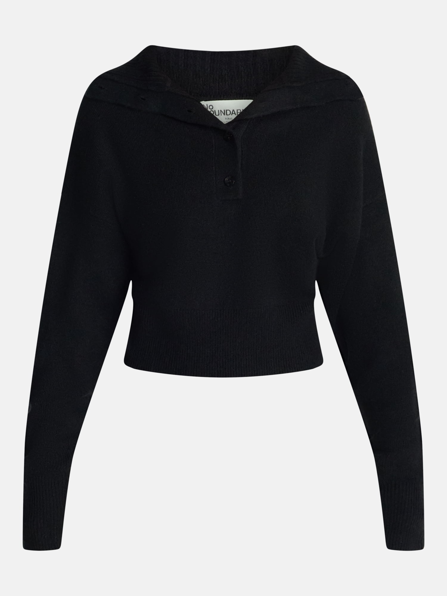 No Boundaries Rugby Collared Sweater, Lightweight, Women's and Women's Plus XXS-4X