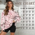 thumbnail image 6 of Xoenoiee Butterfly Cherry Blossom Print Womens Oversized Sweatshirts Long Sleeve Pullover Crewneck Sweaters Casual Tops Comfy Fall Fashion Outfits Winter Clothes 2025, Size M, 6 of 7