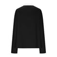 thumbnail image 5 of RYRJJ Long Sleeve Shirts for Women Lace V Neck Loose Fitted T-Shirt Dressy Business Casual Blouses Trendy Fall Tunic Tops(Black,XXL), 5 of 6