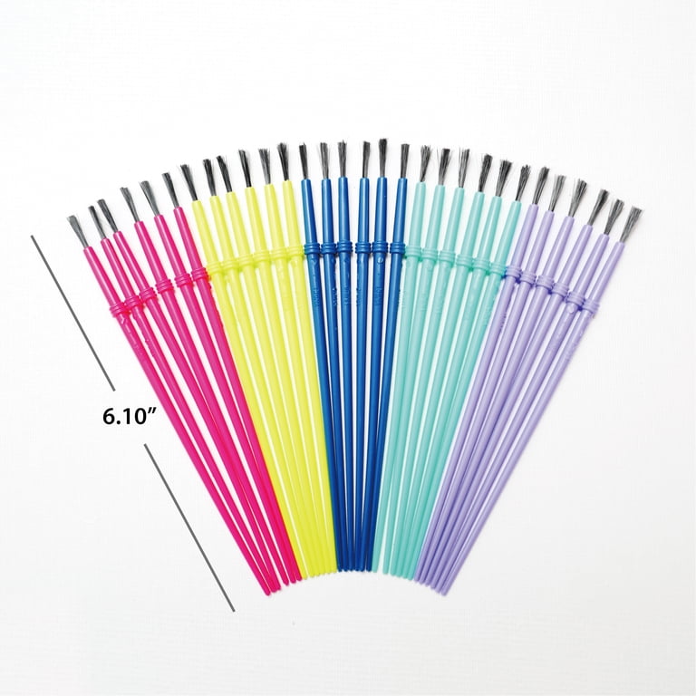 Hello Hobby Round Synthetic Bristle Art Brushes, 120-Pack photo 4