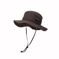 thumbnail image 5 of 2 Pack Bucket-Hats for Men Women with Pocket Sun Protection Wide-Brim Fisherman Hat Unisex Casual Solid Color Breathable Hiking Fishing Cap, 5 of 8