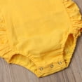 thumbnail image 4 of Baby Girl Sleeveless Jumpsuit Ruffle Solid Color Romper Summer Clothes Outfit, 4 of 6