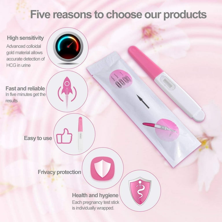  Pregnancy Tests Early Home Detection, Pruebas De Embarazo 99%  Accurate Rapid Results, 3 Pack HCG Test Sticks for at Home Use : Health &  Household