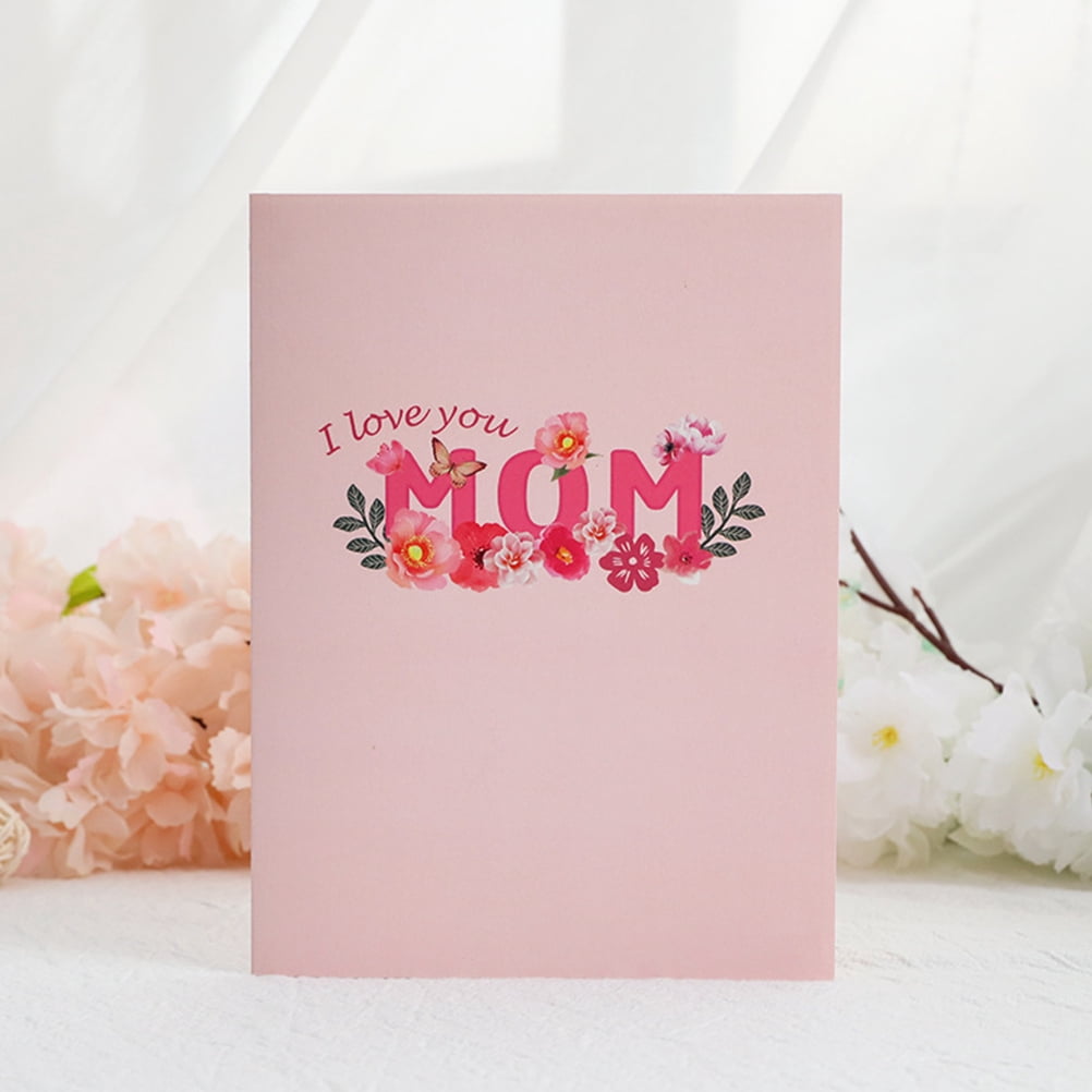 unbranded 5pcs Mother's Day 3D Greeting Card Wish Card Hollow Papercraft Greeting Card Gift