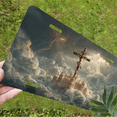 thumbnail image 5 of 1 Pcs 2D Flat License Plate Covers & Frames, Jesus on the Cross For Decorative Front, Waterproof For Decoration Aluminum License Plate Covers & Frames Cover For Men Women, 12" X 6", 5 of 6