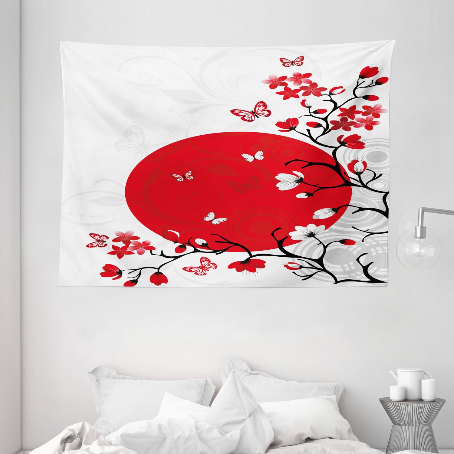 Japanese Tapestry, Japanese Culture Inspired Artwork Cherry Blossom