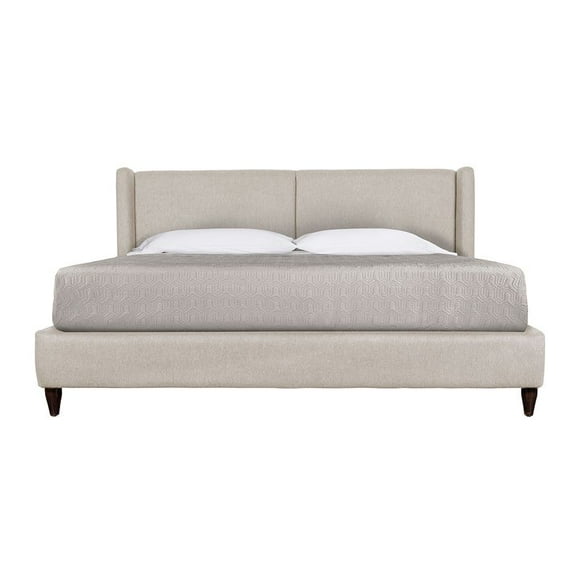 Cama Pisa Mobica Latte Queen Tapizada en Tela Color Beige