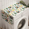 thumbnail image 1 of Childish Washing Machine Organizer, Pastel Chicken Apartments Sun Forest Trees Clouds Branches Cartoon, Anti-slip Fabric Top Cover for Washer and Dryer, Off White and Multicolor, by Ambesonne, 1 of 1