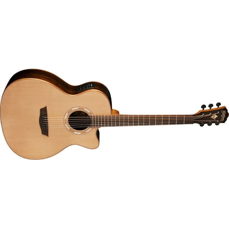 Washburn WLG26SCE Woodline Solid Cedar Top Rosewood Back and Sides Grand Auditorium Acoustic Electric (Best Solid Top Acoustic Guitar Under $500)