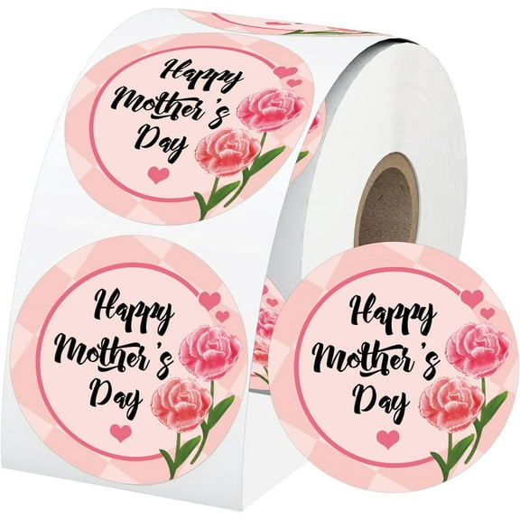 Happy Mother's Day Stickers 2 Inch Floral Mothers Day Gift Tags Mother's Day Presents Labels 500 Pcs