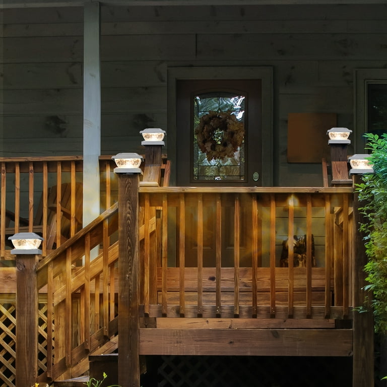 Gigalumi Solar Post Cap Lights, Warm White, 8-Pack, 10 Lumens photo 4
