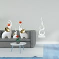 thumbnail image 2 of Esculturas de elefantes,Estatuas de elefantes,decoración del hogar,artesanías de cerámica,Figuras de elefantes familiares Adornos de escritorio,Escultura abstracta de fuego,Estatua de arte, 2 of 8