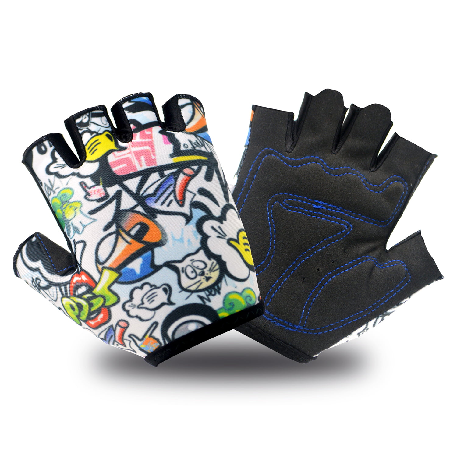 Details about   Kids Children Bike Cycling Half Finger Gloves Boys & Girls Sports Bicycle Riding