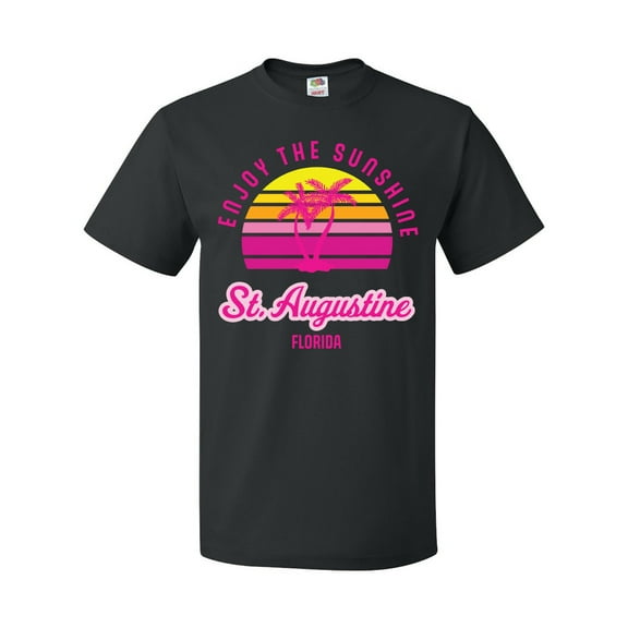 Inktastic Summer Enjoy the Sunshine St. Augustine Florida in Pink T-Shirt