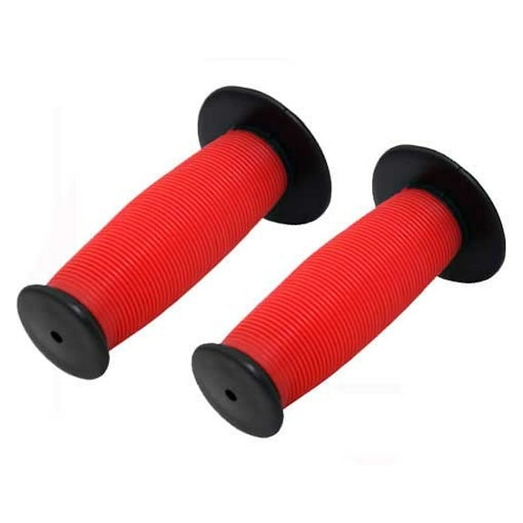Mushroom Grips Black/Red. Bike grips, bicycle grips, bmx grips, lowrider grips, beach cruiser grips, mountain bike grips