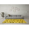 thumbnail image 3 of Ahgly Company Indoor Square Oriental Yellow Modern Area Rugs, 6' Square, 3 of 4