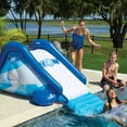 WOW Sports Inflatable Water Cascade Pool Slide with Outdoor Slip