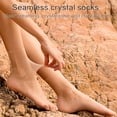 thumbnail image 5 of 5 Pairs Silk Super Thin Sheer Ankle High Socks for Women Nonslip Elastic Top Stretch Breathable Nylon Stockings Gift, 5 of 8