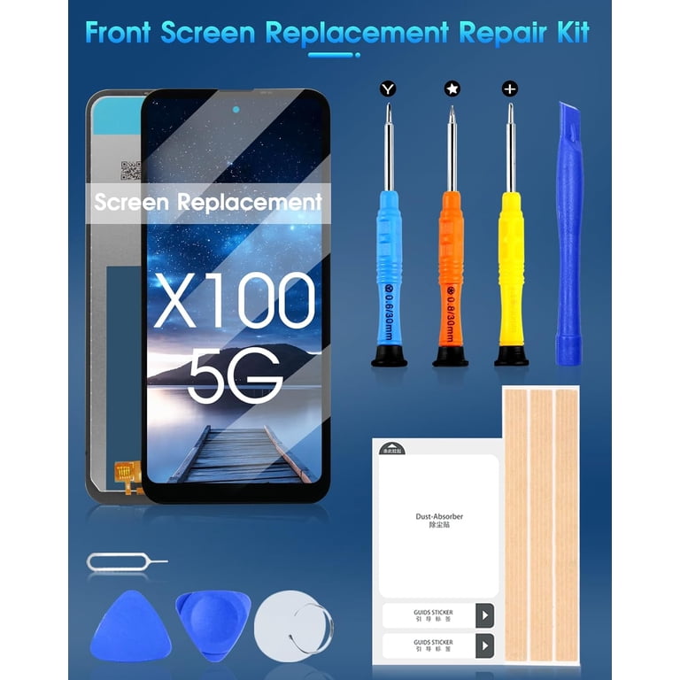 Nokia X100 5G TA-1399 LCD Screen Replacement - 6.67" Display With Frame & Tools
