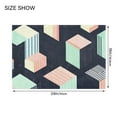 thumbnail image 4 of Yayeee Bath Rug for Bathroom Floor Non Slip Contour Fluffy Soft Absorbent Mat, 20"x24", Black Cubes, 4 of 7