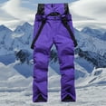 thumbnail image 2 of Tuphregyow Women's and Men's Ski Pants, Men's Large Size Warm Snowboard Pants, Double Board Windproof Ski Pants, Baggy Casual Summer Beach Comfy Soft Leisure Trousers Purple M, 2 of 6
