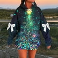 thumbnail image 2 of Makaor Womens Zip Hoodie Christmas Plus Size Tunic Sweatshirt Long Sleeve Pullover Graphic with Bow Oversized Tops, 2 of 5