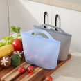 thumbnail image 3 of 4 Pcs Sacs de Rangement en Silicone Réutilisables -30 °C -230 °C Résistants à la Chaleur 1000ml Grande Capacité Sacs de Rangement Alimentaires pour Sandwich Collation Bleu+gris+vert+rose, 3 of 5