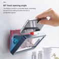 thumbnail image 3 of Becaristey Phone Case Wall Mounted Touch Screen Self-adhesive Holder All Covered Punch-free Smartphone Organizer Container Blue 1Set, 3 of 6